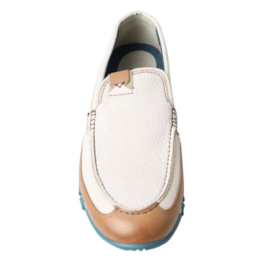 Dolce & Gabbana White Leather Loafers Moccasins Men's Shoes - Picture 4 of 6